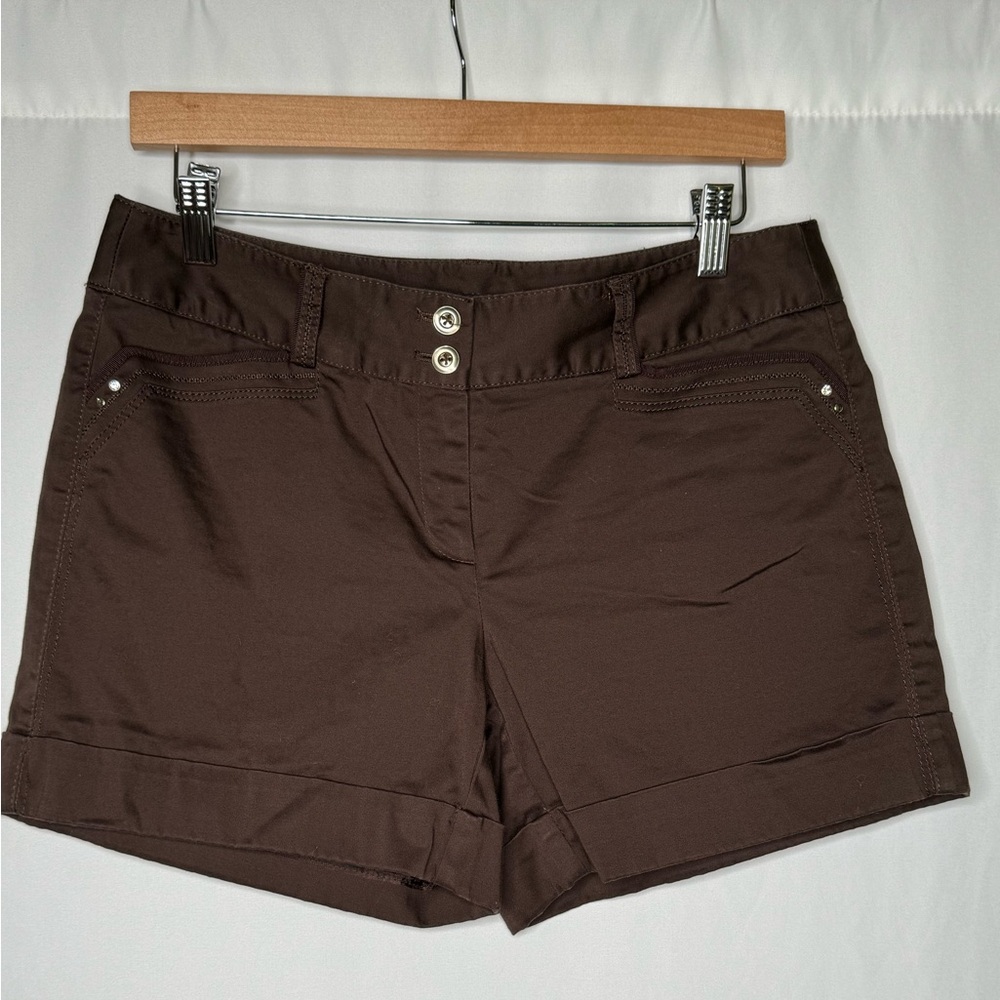 WHBM White House Black Market Brown Shorts Sz 6 Bin A - Picture 11 of 11